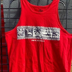 Red Graphic Tank Top